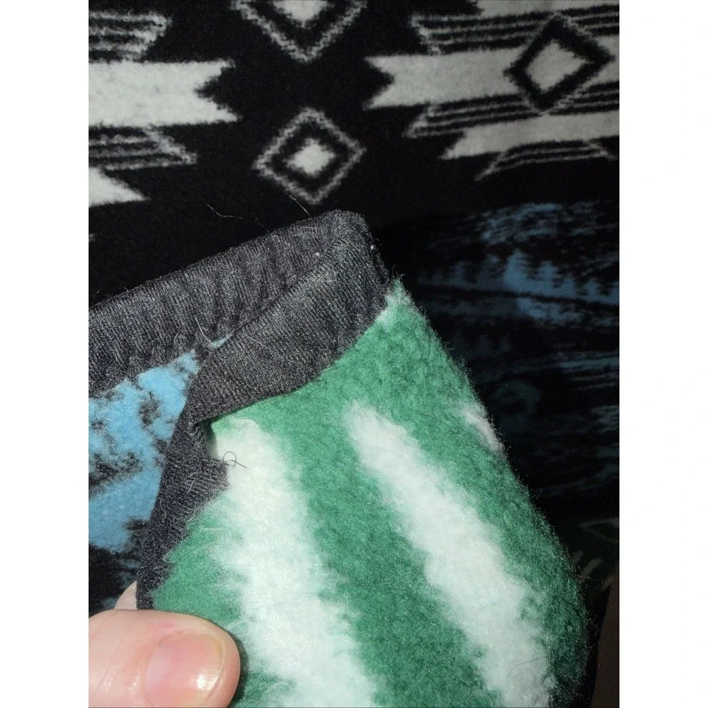 Aztec Moose Duck Blanket Throw Cabin Cottage-core Reversible 58 x 60